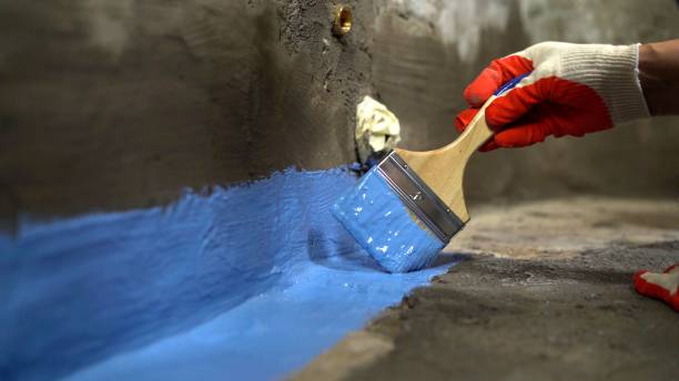 Commercial Exterior Waterproofing project at a Brownsville, IN business property by SJ Waterproofing Pros
